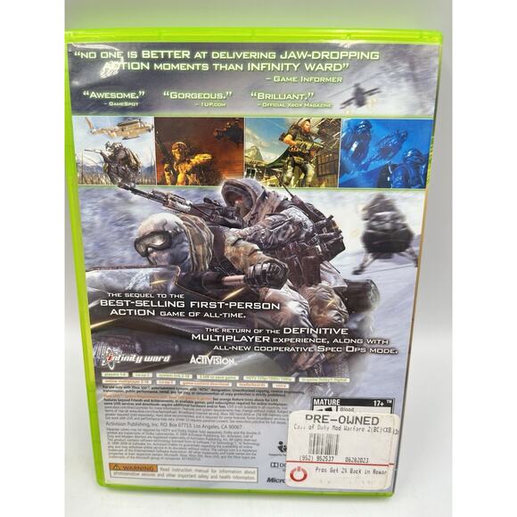 Call of Duty: Modern Warfare 2 (Microsoft Xbox 360, 2009) Complete In Box - Picture 2 of 6